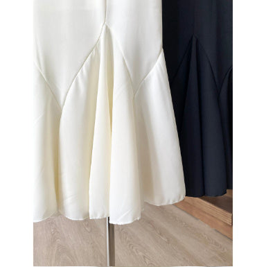 Black High Waist Slimming Fishtail Skirt For Women's