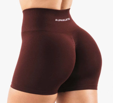 Alpha luxe Sculpt Shorts – Second Skin Fit, Maximum Booty Lift Fitness Leggings Women's Gym Sports Skinny Running Shorts Sheath Shorts