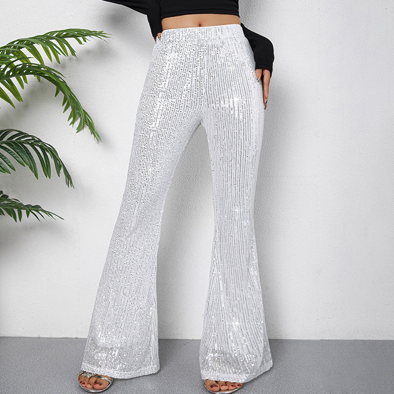 GlimmerFlare Sequin Pants – Dazzle in Every Step New Sequin Fashion Bootcut Pants