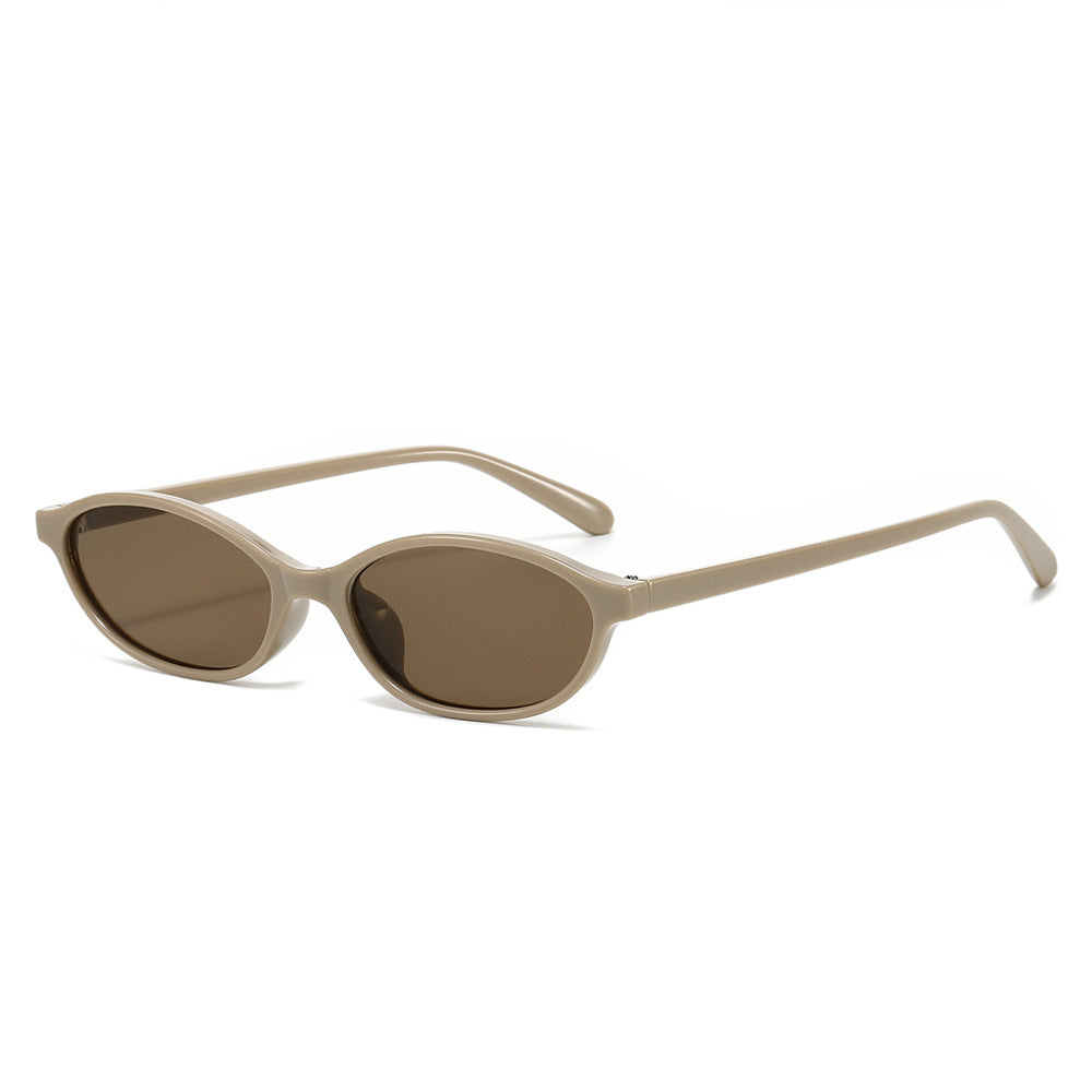 Retro Oval Frame Sunglasses European And American Vintage Sunshade Sunglasses