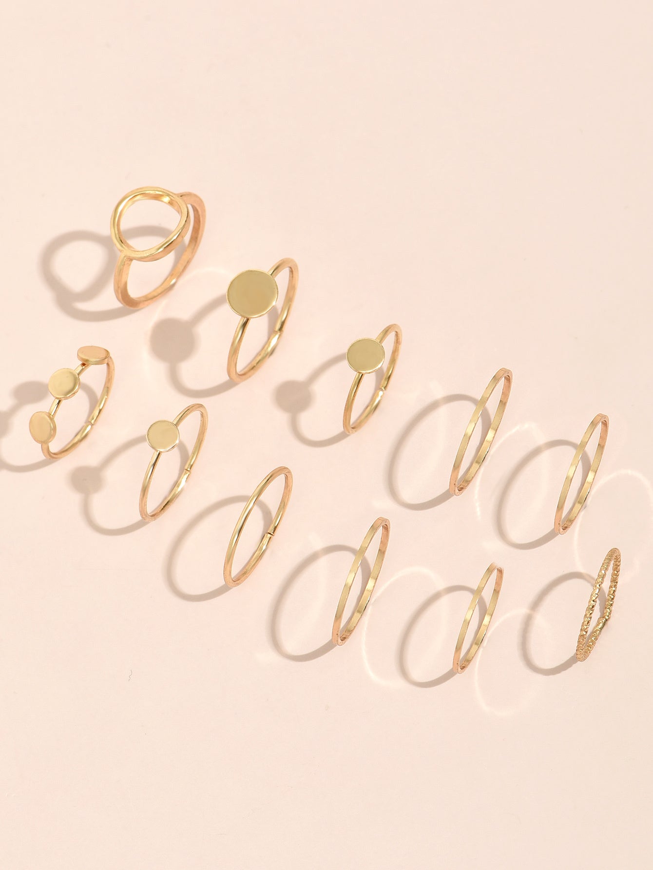 Boho Chic & Minimalist Layering Rings Collection Metal Ring Set Women