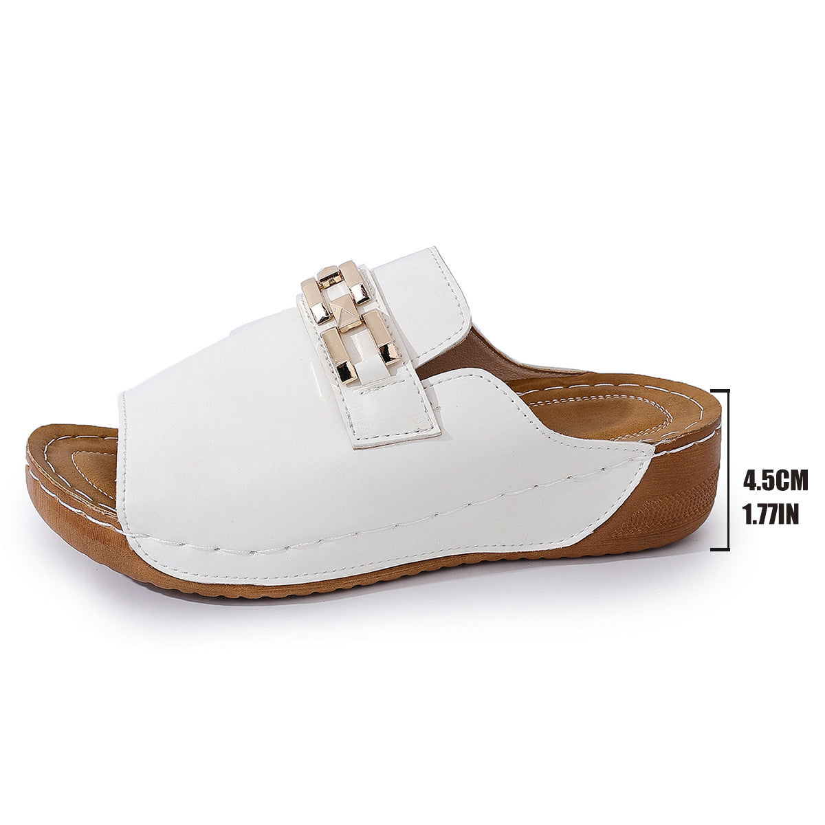 Versatile Everyday Vacation Flat Shoes with Buckle Design