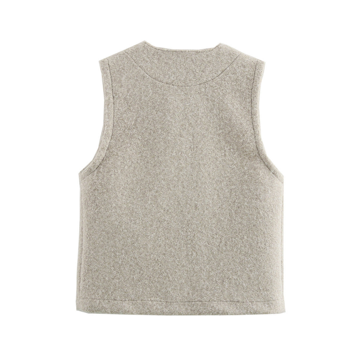 New Wool Quality Bowknot Decoration Vest Coat Women's