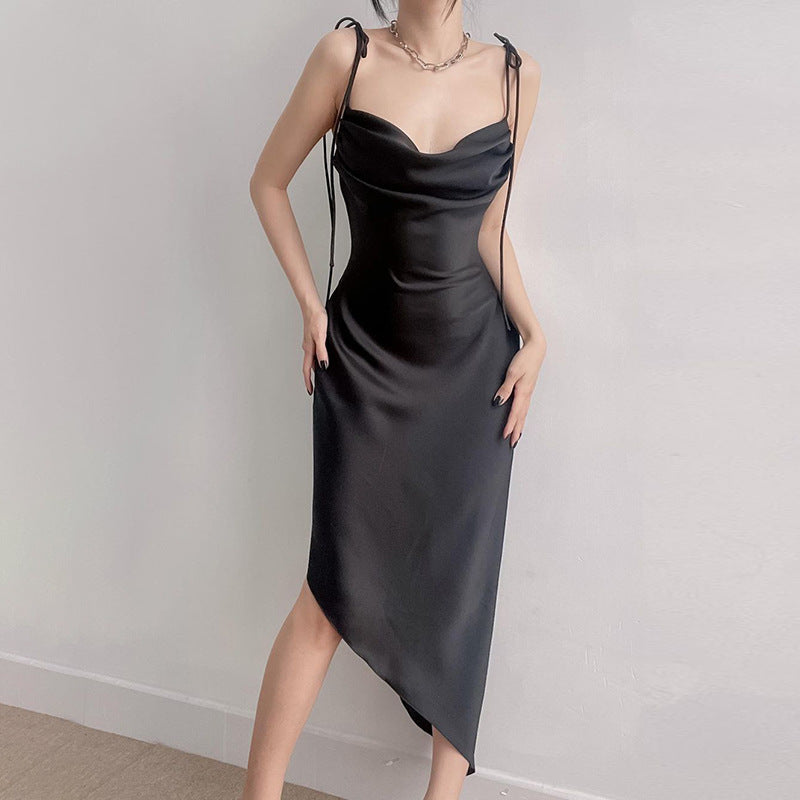 party wear Sling Satin Dress Women