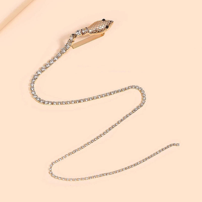 Long Draped Pearl & Rhinestone Hair Chain / Hair Vine Braided Chain Hair Accessories Wholesale Serpentine Accessories