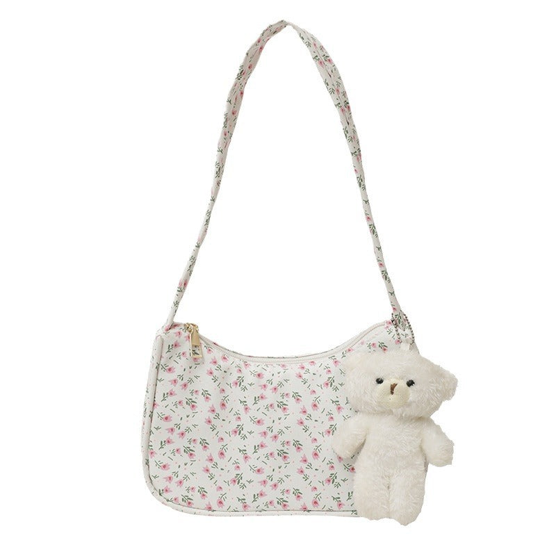 Blossom Mini Shoulder Bags – Soft Pastel Florals with a Touch of Whimsy Simple Nylon Bag Women's Fashion Shoulder Bag
