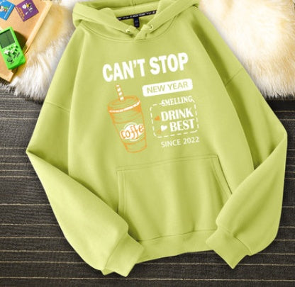 Playful Graphic Hoodie - Multi-Color Options Women's Loose Korean Style Niche Spring Top