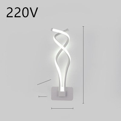 Rhythmic Wave LED Wall Light Minimalist Wall Accent Light Infinity Loop LED Wall Sconce
