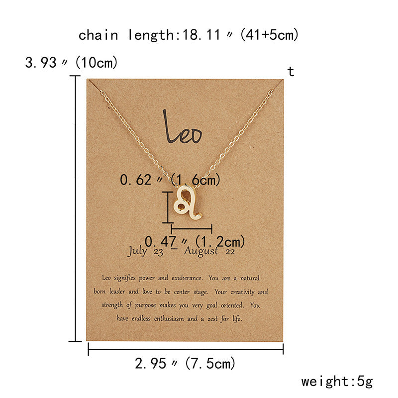 12 Constellation Zodiac Sign Necklaces Chokers For Women Girls
