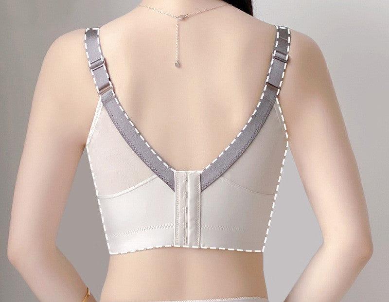 Floral Lace Push-Up Bra - Thick Padded Wireless Bralette Women's Adjustable Bra Push Up Bra