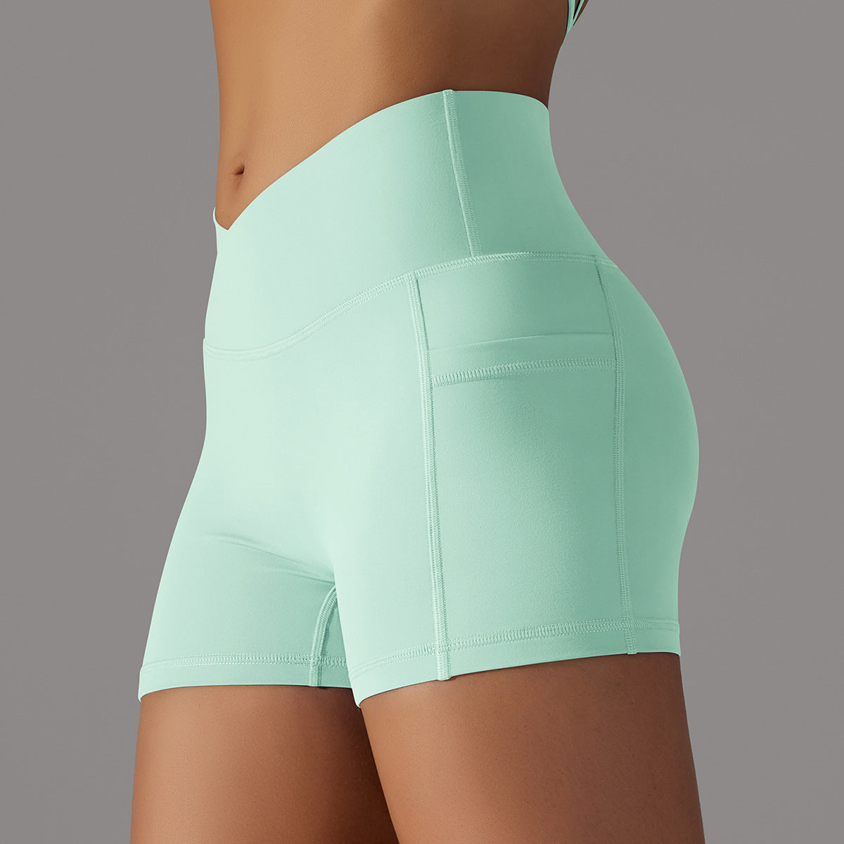 Sculpted Scrunch Shorts – Curve-Enhancing Fit with Pockets Yoga Shorts With Phone Pocket Design Fitness Sports Pants For Women Clothing