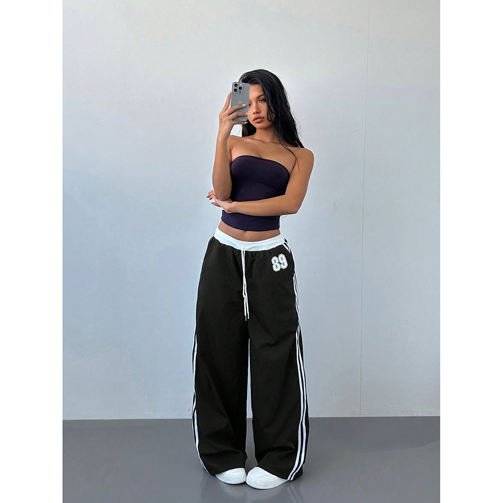 Loose Trendy Digital Printing Design Sense All-matching Long Pants