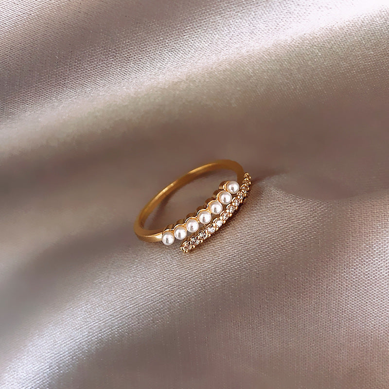 Woven Twist Net Celebrity Ring Women