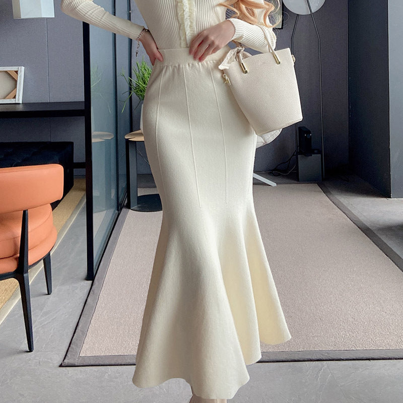 Design Sense Fashion Fishtail High Waist Slim Fit Skirt For Women's