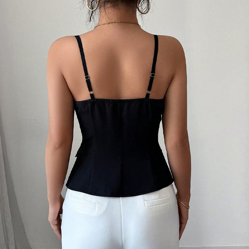 Fashionable Temperament Camisole Cardigan Women's Vest
