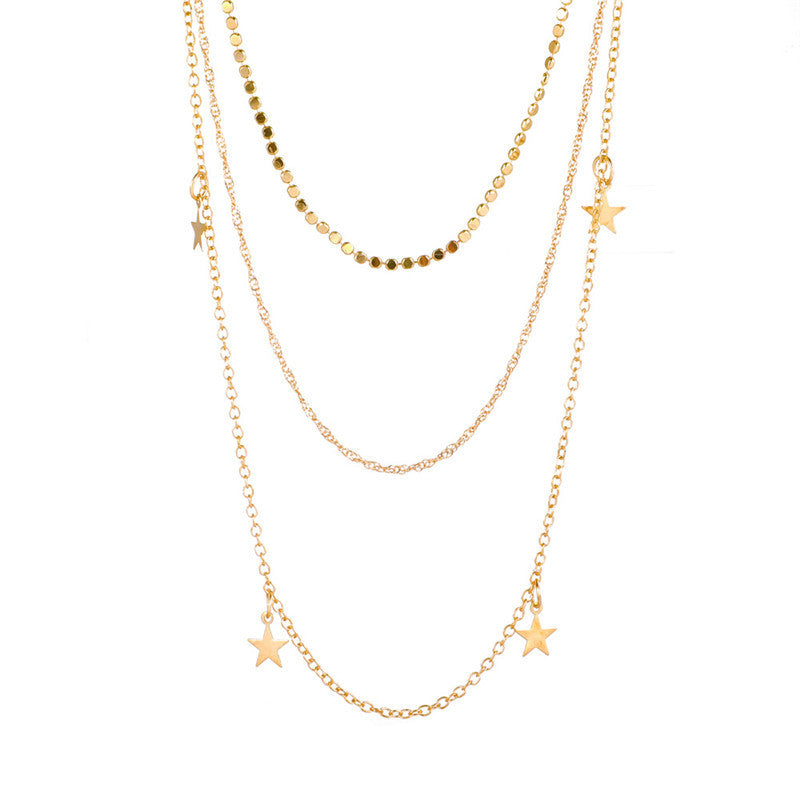 Vintage Metal Clavicle Chain Fashion Stacked Sweater Chain