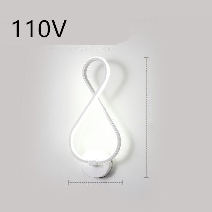 Rhythmic Wave LED Wall Light Minimalist Wall Accent Light Infinity Loop LED Wall Sconce