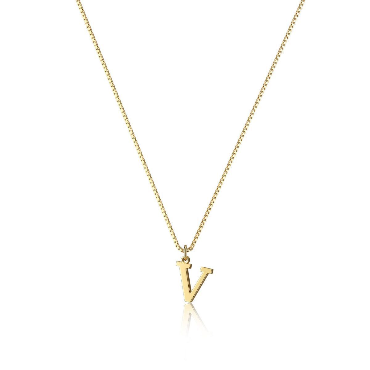Elegant Gold Finish Monogram Necklace | Perfect Personalized Gift Copper-plated Gold Fashion Exquisite Personality All-matching