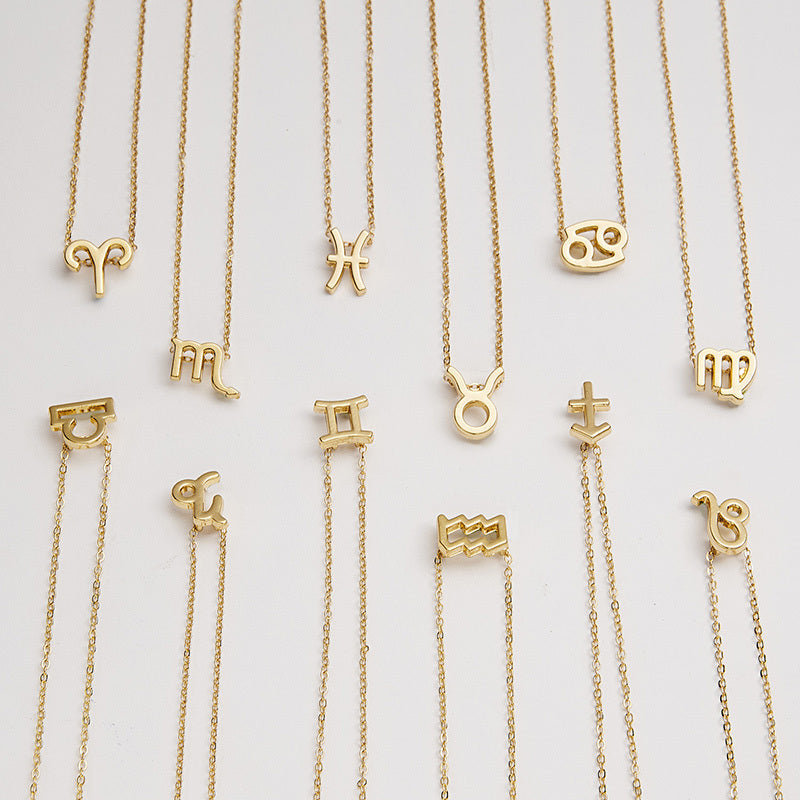 12 Constellation Zodiac Sign Necklaces Chokers For Women Girls