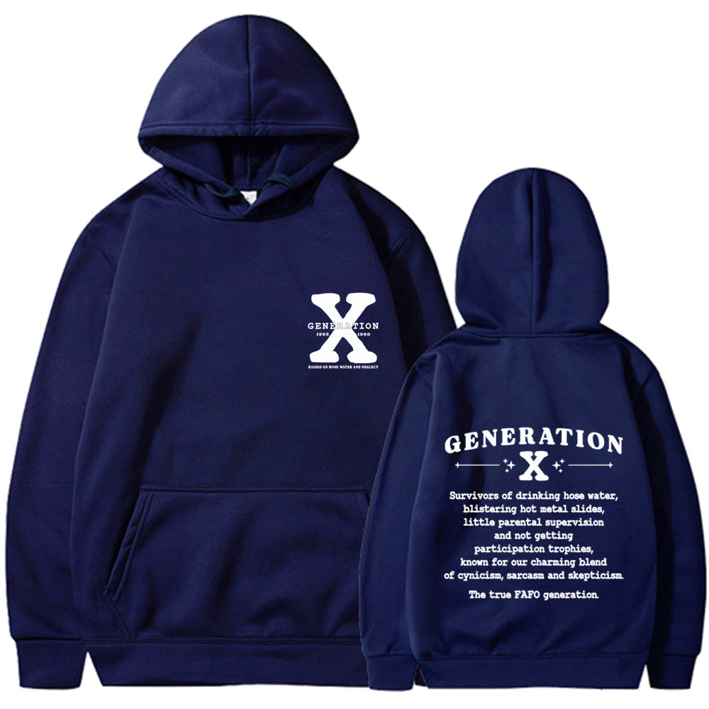 Elegant Print Loose Hoodie For Women