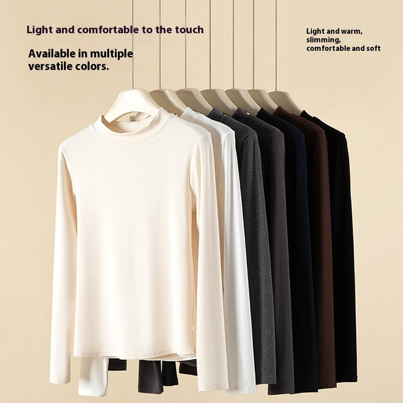 Half Turtleneck Bottoming T-Shirt Women's Autumn And Winter New Western Style