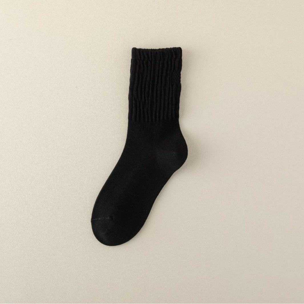 Autumn And Winter Cotton Socks Korean Style Girl Mid-calf Length