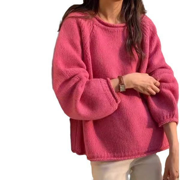 Cloud Knit™ Balloon Sleeve Pullover – Ultra Soft & Chic Comfort New Korean Style Gentle Pullover Top