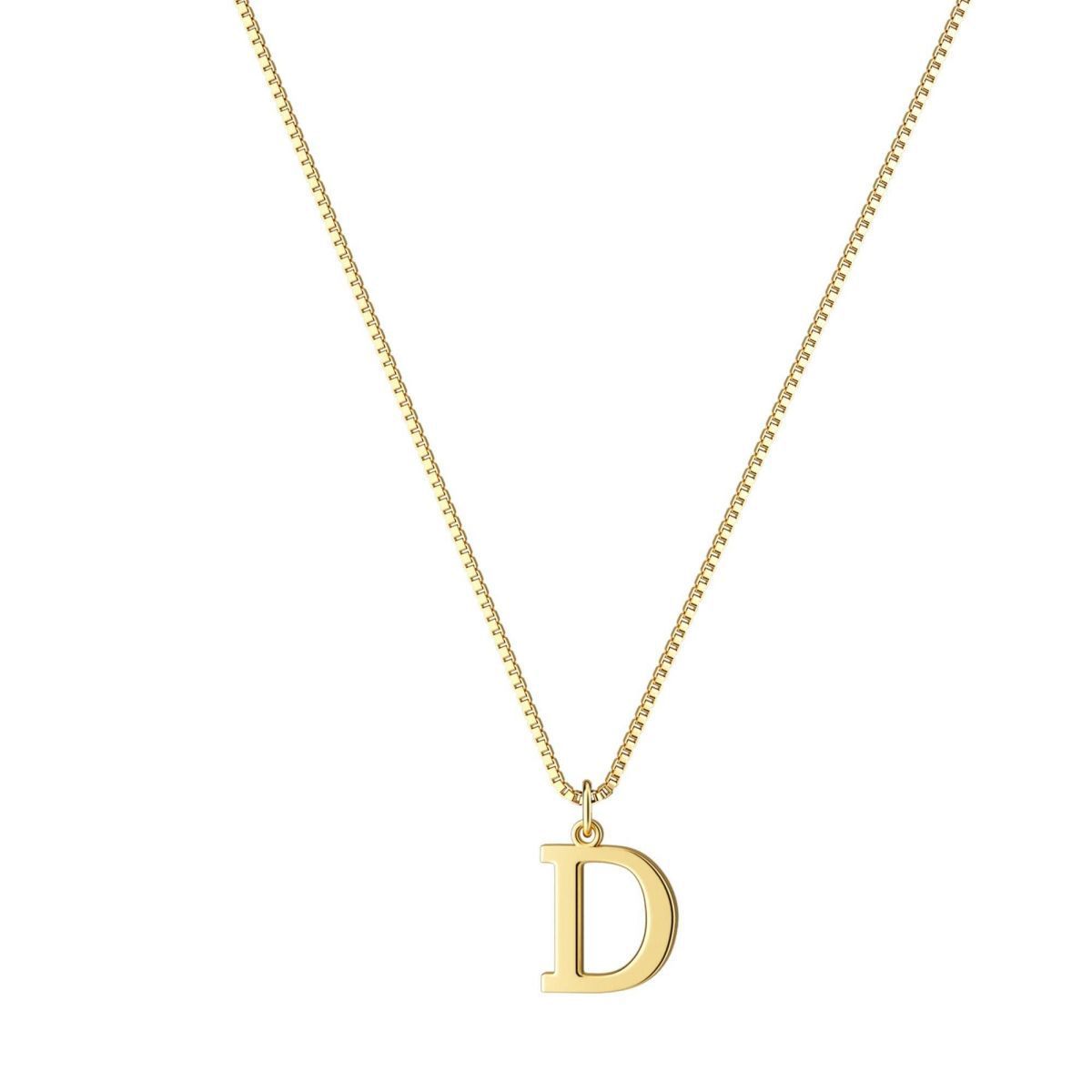 Elegant Gold Finish Monogram Necklace | Perfect Personalized Gift Copper-plated Gold Fashion Exquisite Personality All-matching