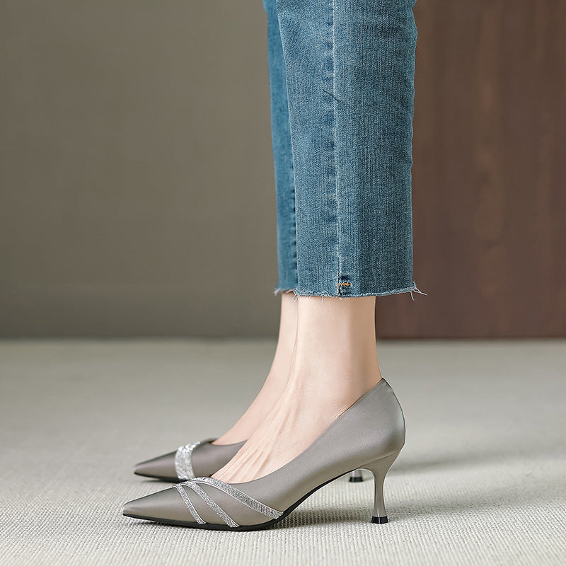 Chic Sparkly Embellished High Heels | Formal & Party Pumps Pointed Stiletto Heel Classy Shoes Women