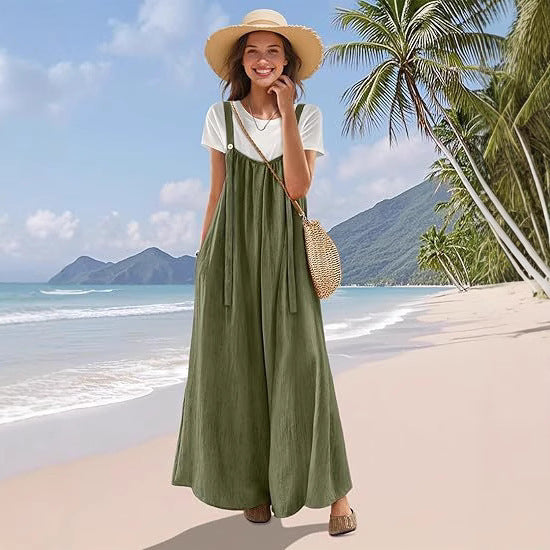 Design Sense Artistic Lazy Suspender Pants For Women