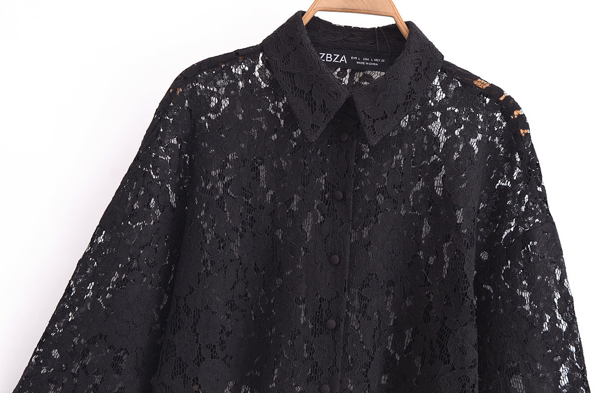 Fashion Personalized Lace Short Shirt With Pant