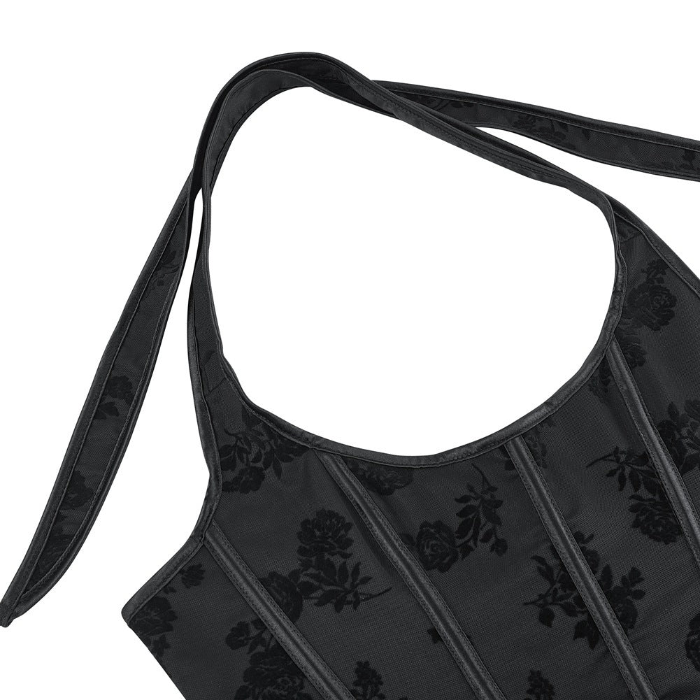 Breathable Mesh Halter Body Shaping Top For Women's
