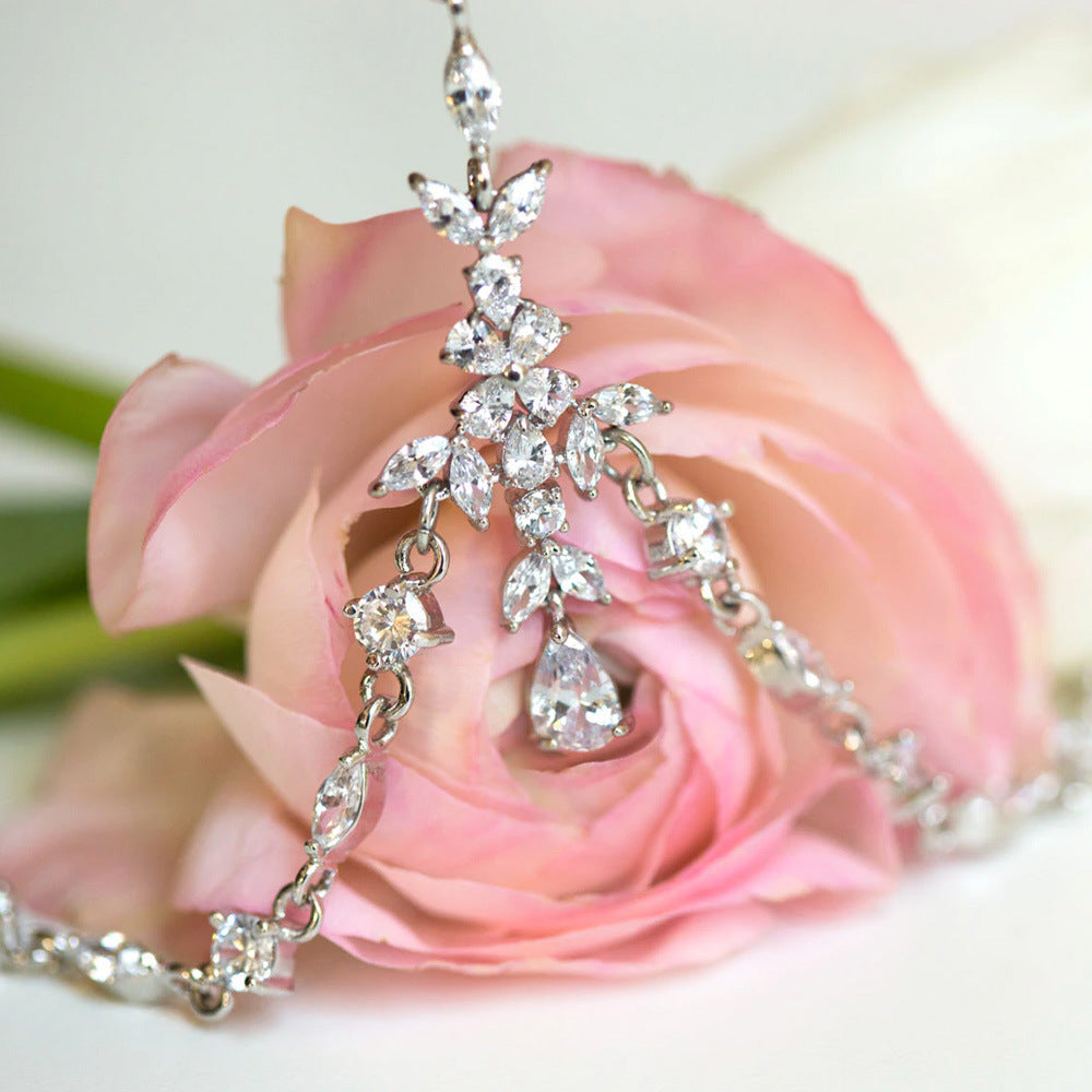 Sparkling Crystal Bridal Headpiece Versatile Multi-layer Hair Accessories For Women