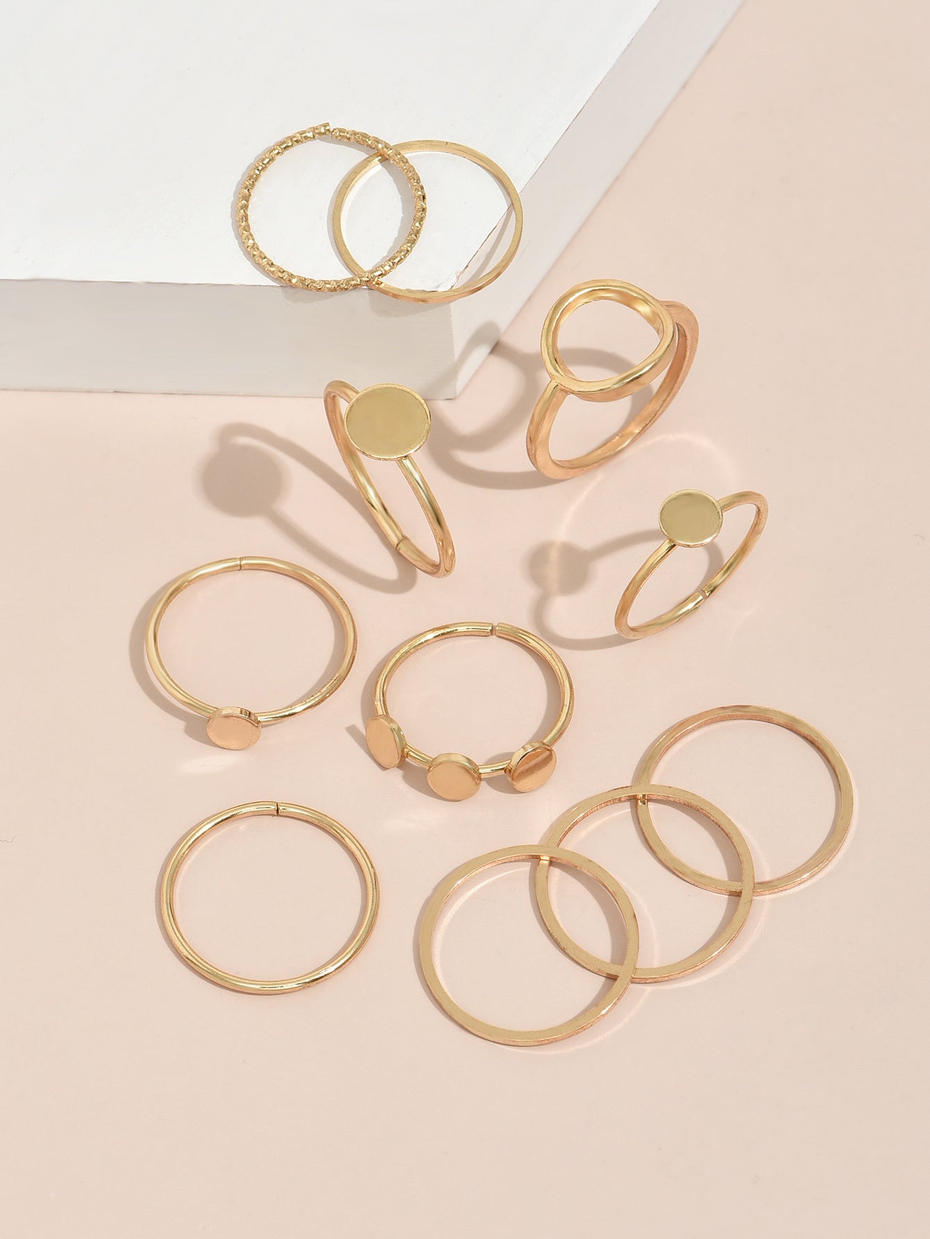 Boho Chic & Minimalist Layering Rings Collection Metal Ring Set Women