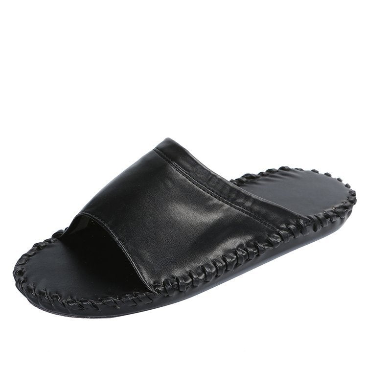 Cozy Pop Slides – Vibrant, Comfy & Ready to Lounge Women's Fashion Flat Hand-sewn Bottom Slippers