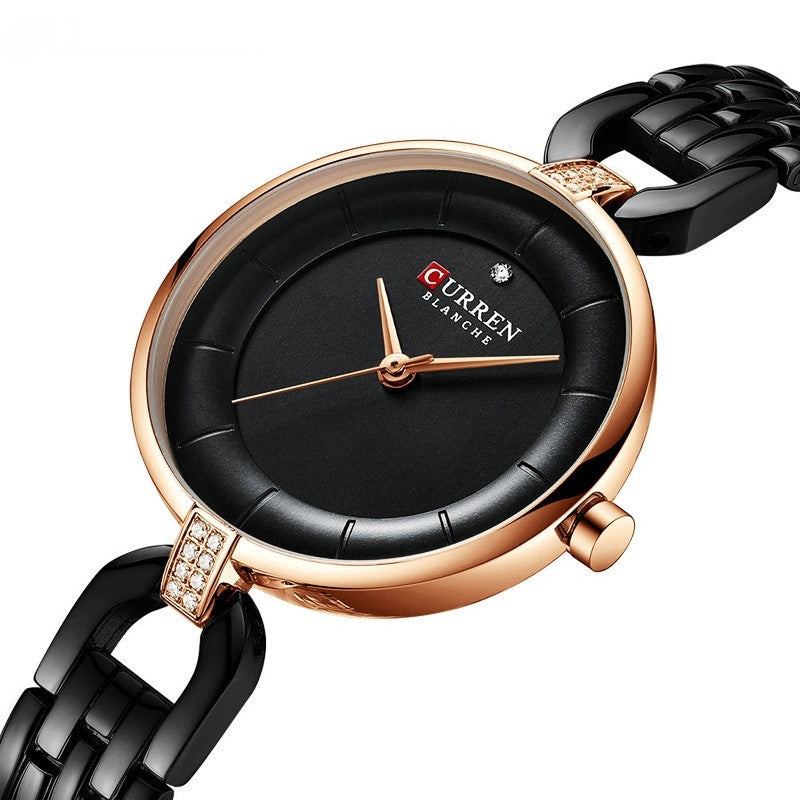 Elegant Women's Analog Quartz Watch Rhinestone Watch Waterproof Quartz Watch Rhinestone-encrusted