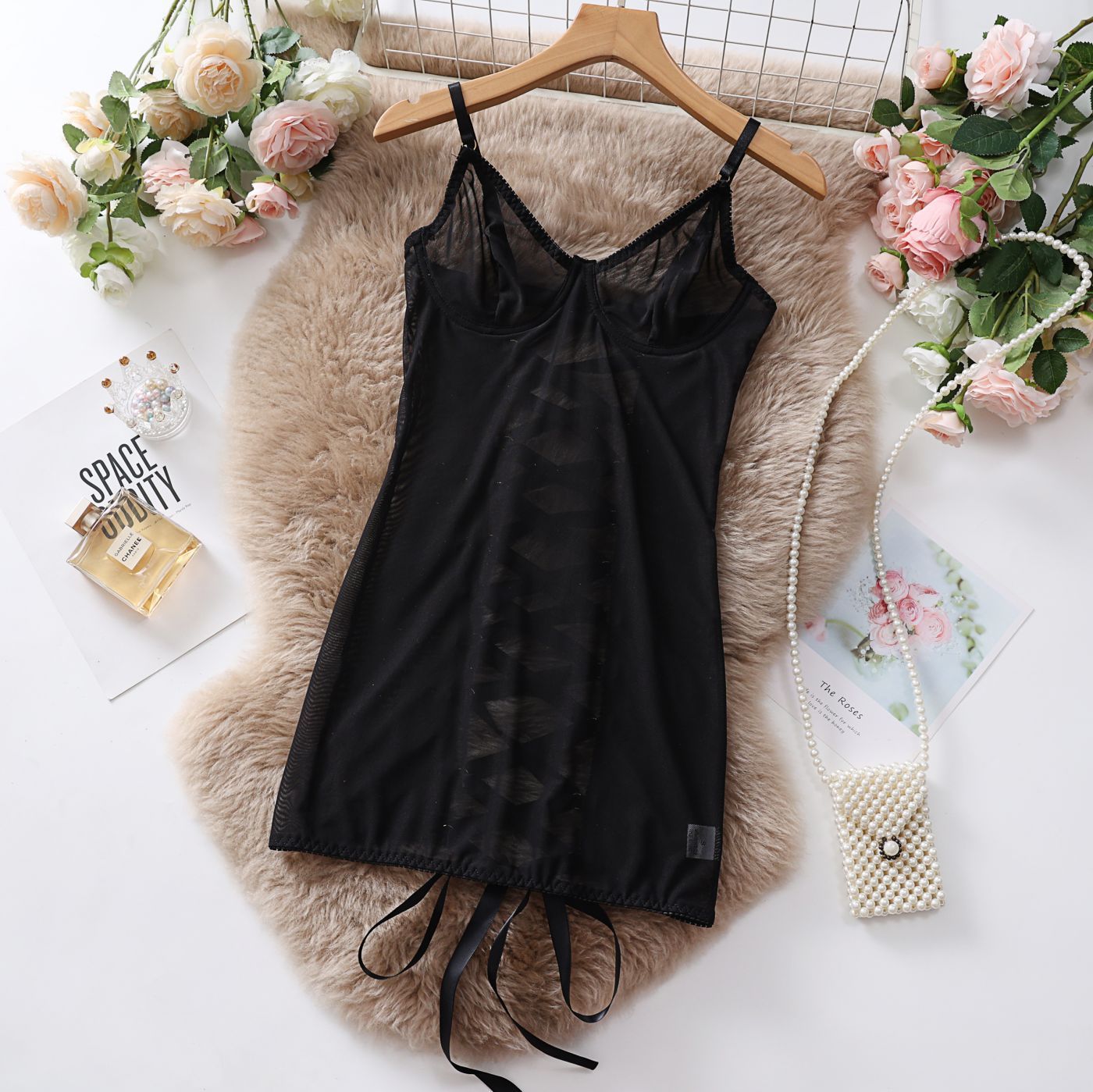 Sexy Transparent Lace Polyester Fiber Jumpsuit Lingerie