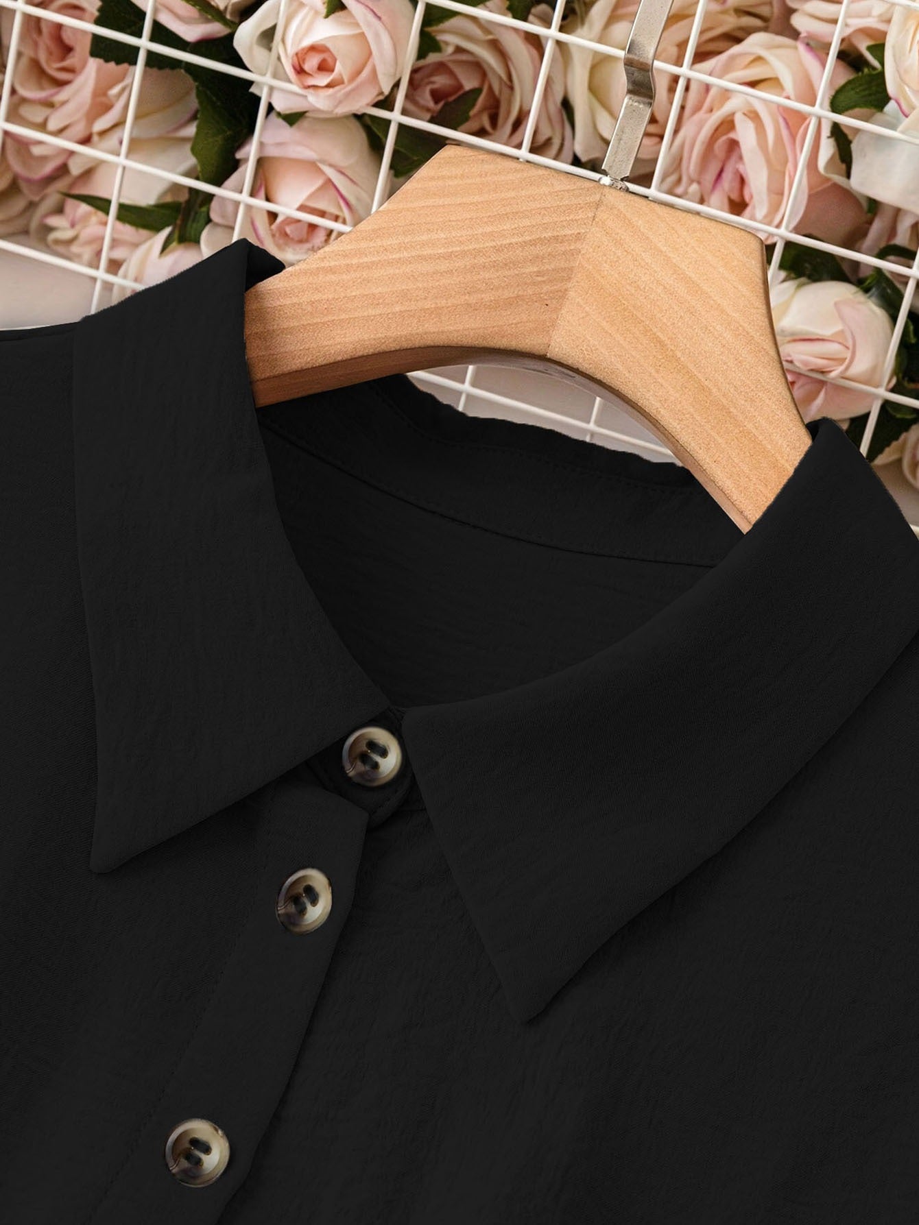 Collared Button-Down Shirt - Summer Vacation Casual Short-Sleeve Top For Outings