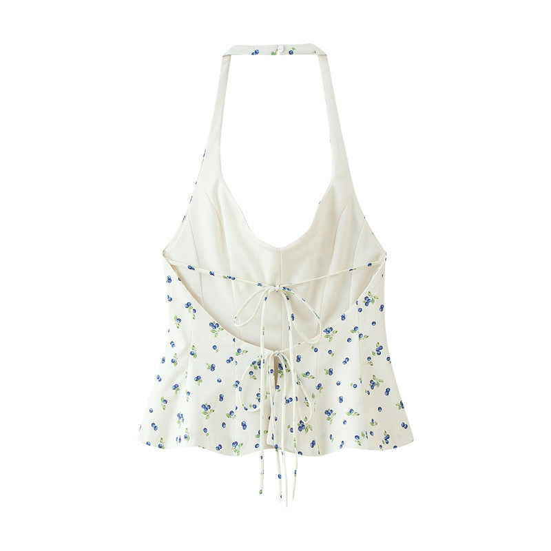 Day to Day Casual Summer Flower Print Top Sling For Women's
