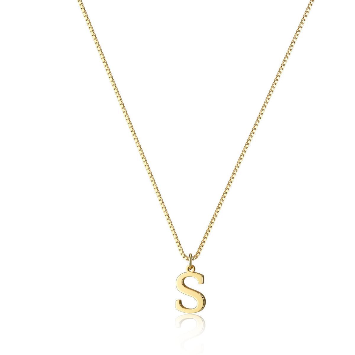 Elegant Gold Finish Monogram Necklace | Perfect Personalized Gift Copper-plated Gold Fashion Exquisite Personality All-matching