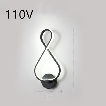 Rhythmic Wave LED Wall Light Minimalist Wall Accent Light Infinity Loop LED Wall Sconce