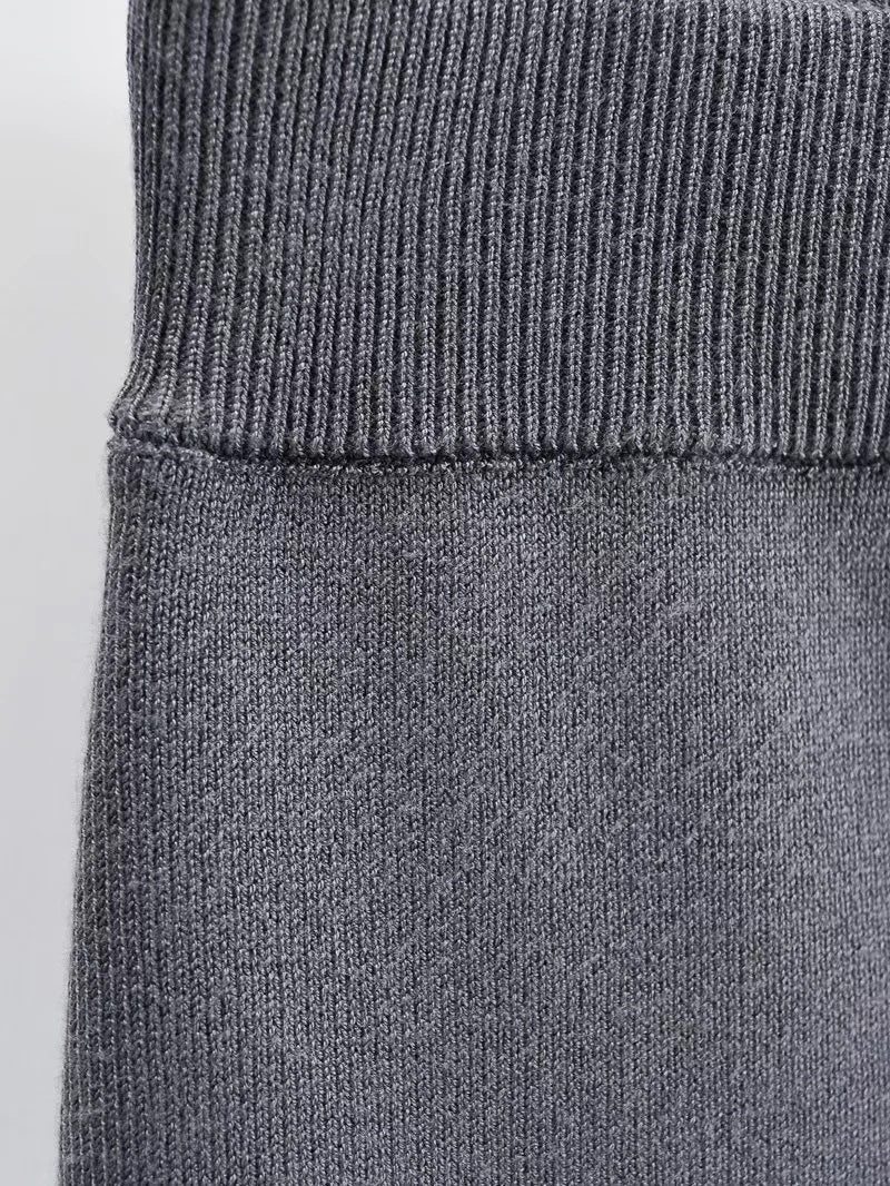 Short Skirt Fashion Side Slit Slim Knit For Women