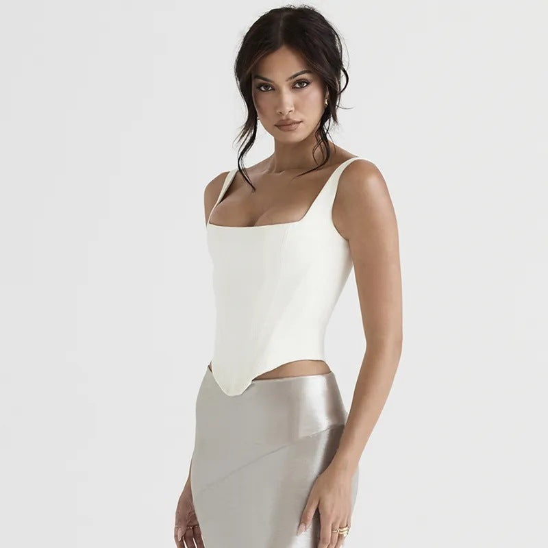 Stretch Tight Spaghetti-strap Camisole Top Women's