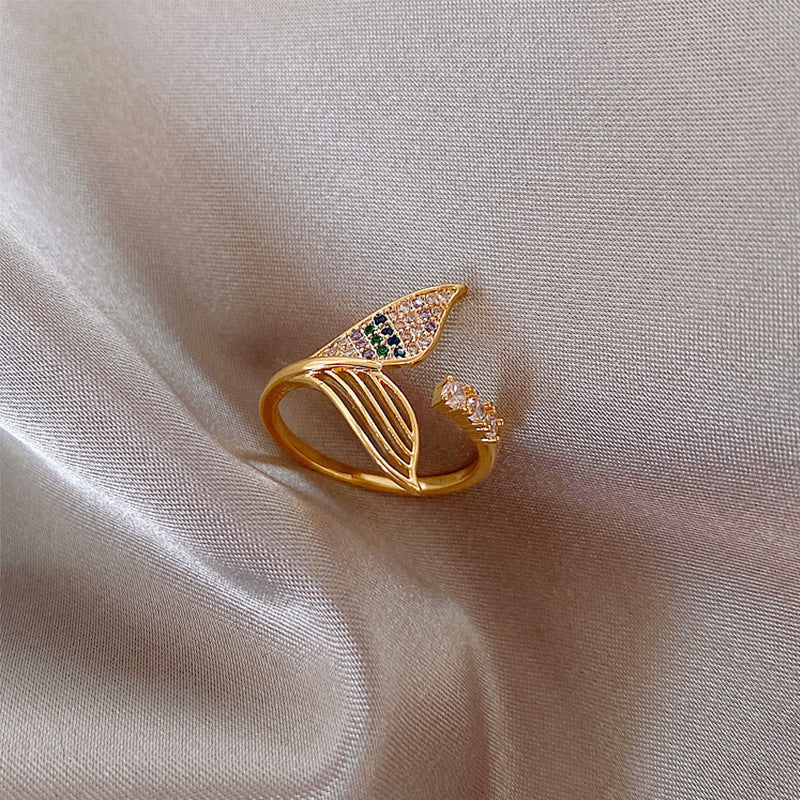 Woven Twist Net Celebrity Ring Women
