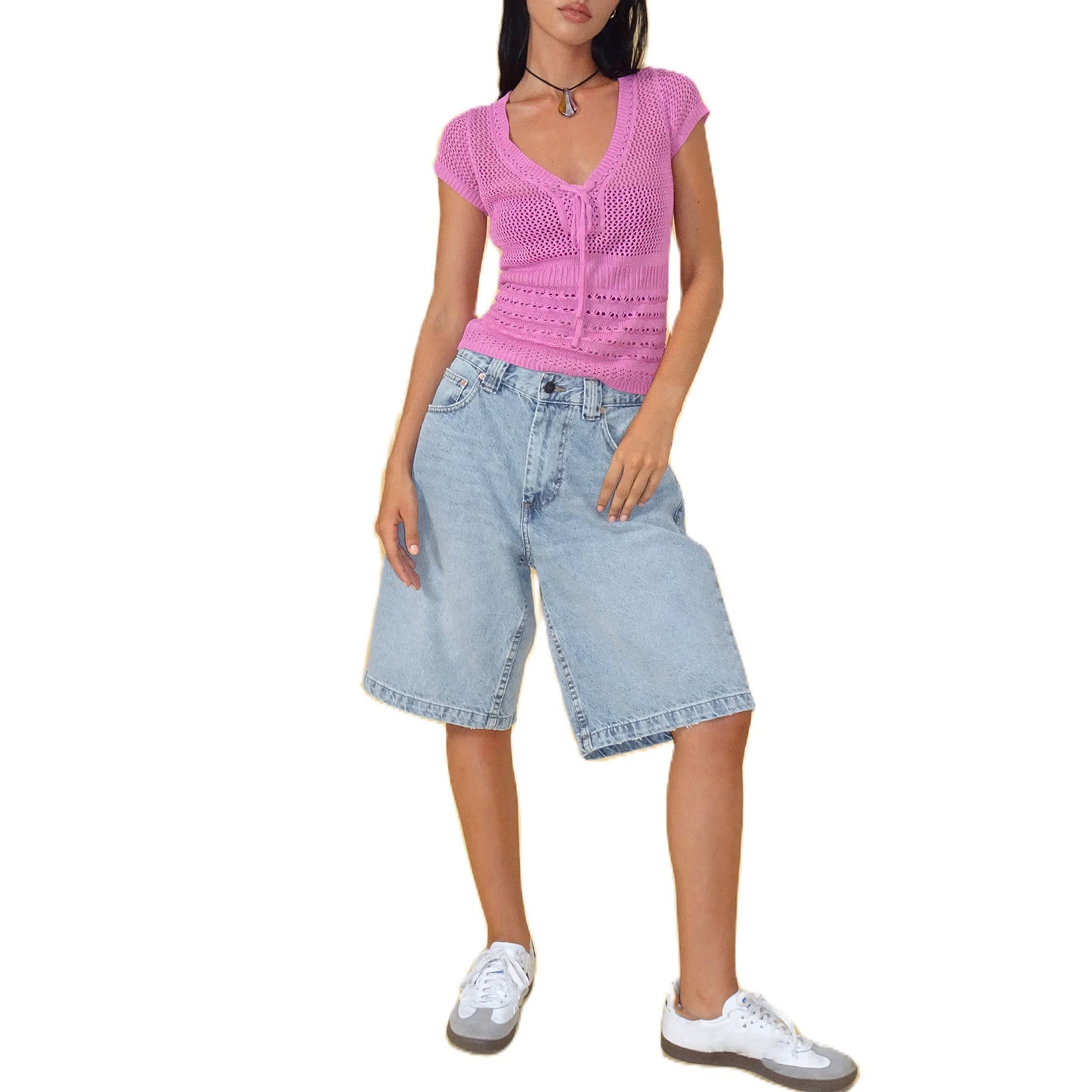 American Denim Shorts Bullet-free Fitted Figure Flattering Women's Pants