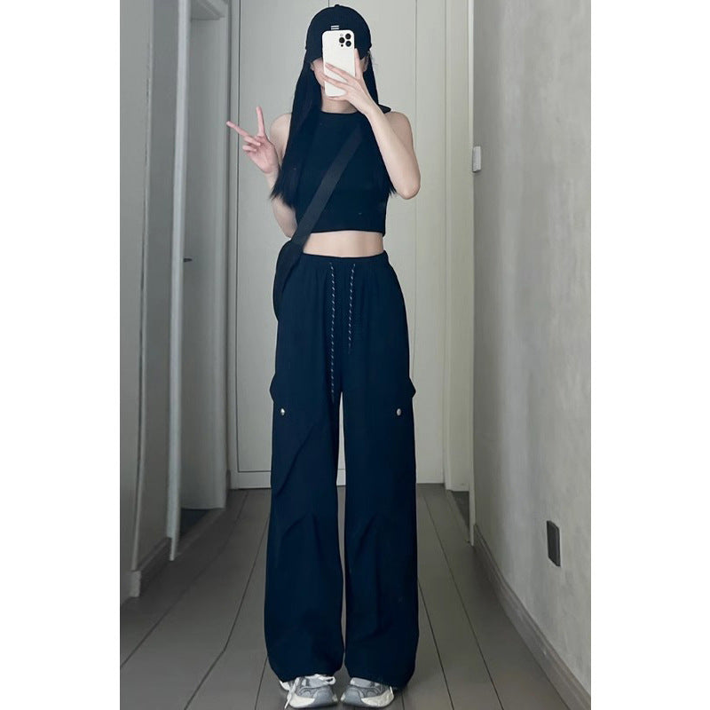 Wide-leg Workwear Casual Pants For Women