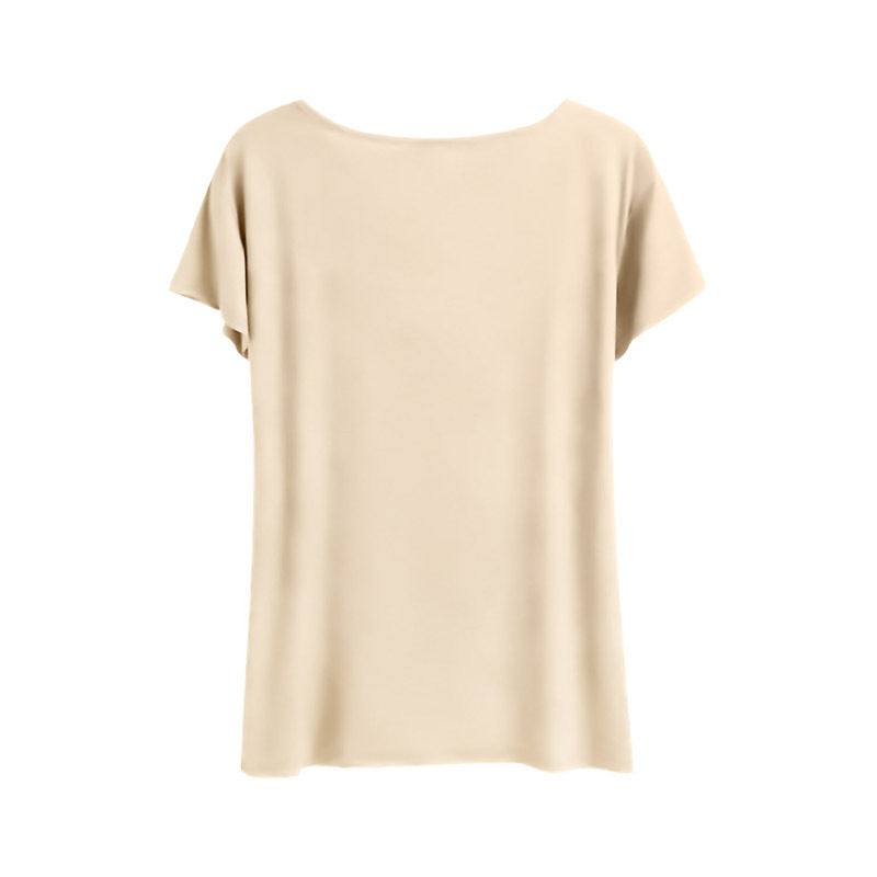 Vintage Letter Print Short Sleeve T-Shirt Casual Summer Round Neck Tee