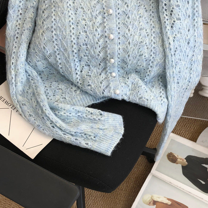 Fashionable Soft Glutinous Mohair Knitted Sweater