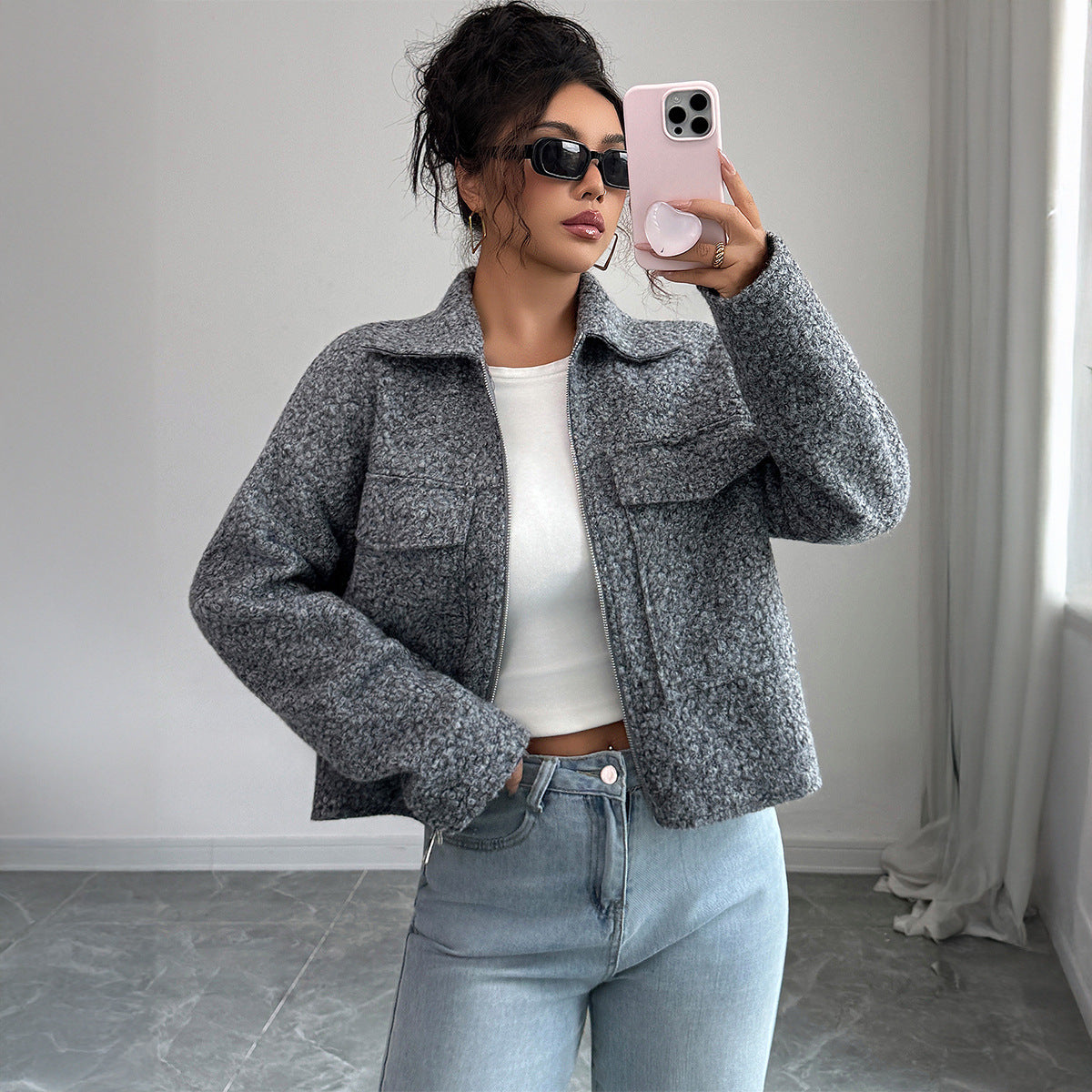 Elegant Long-sleeved Jacket For Women