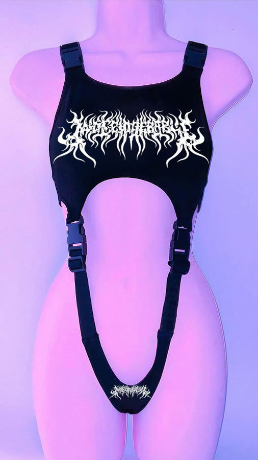 Sexy Goth Skinny Crop Y2k Short Vest
